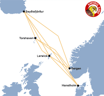 Smyril Line Freight Map
