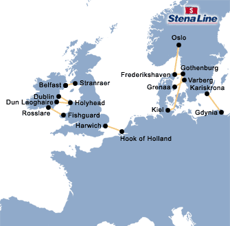 Stena Line Freight Map